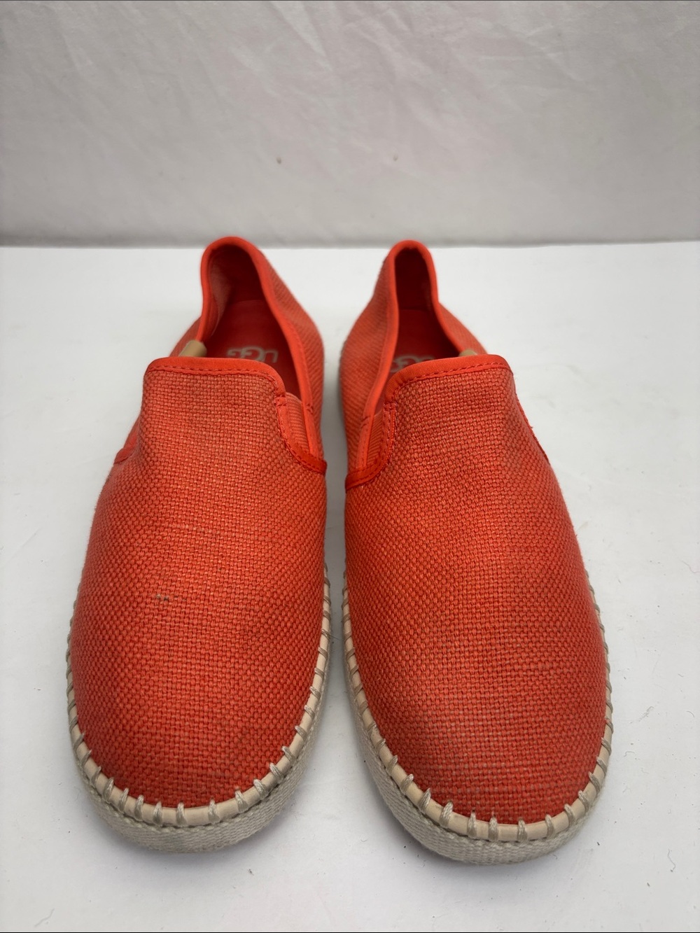 UGG Orange Canvas Slip-On Shoe, SZ 6.5, box 52